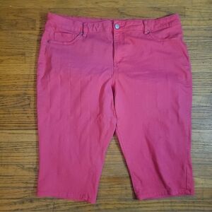 d. jeans pink capri plus stretch jeans